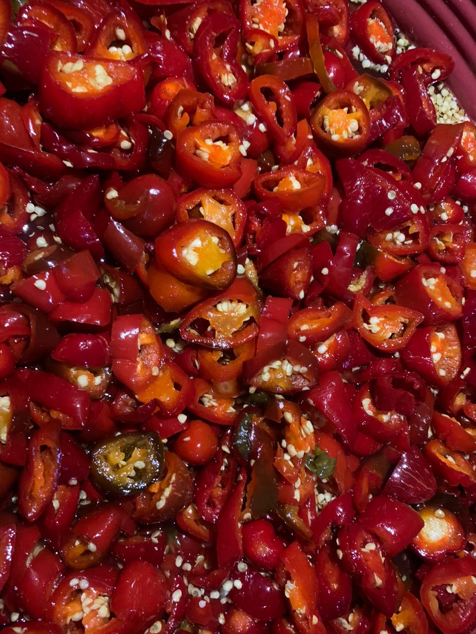 Jalapeno Pepper Hot Red Cut