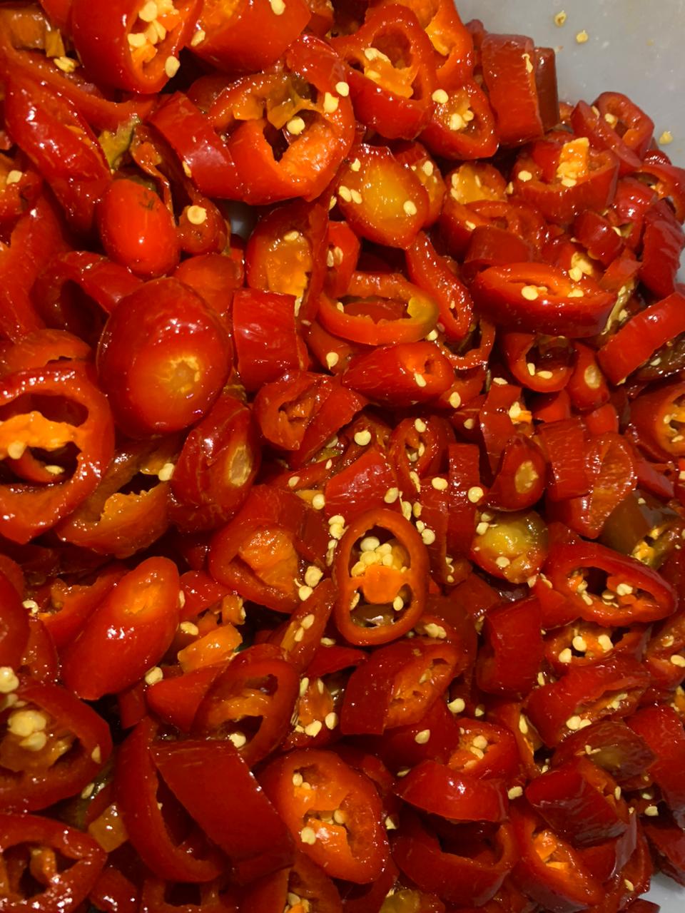 Jalapeno Pepper Hot Red Cut