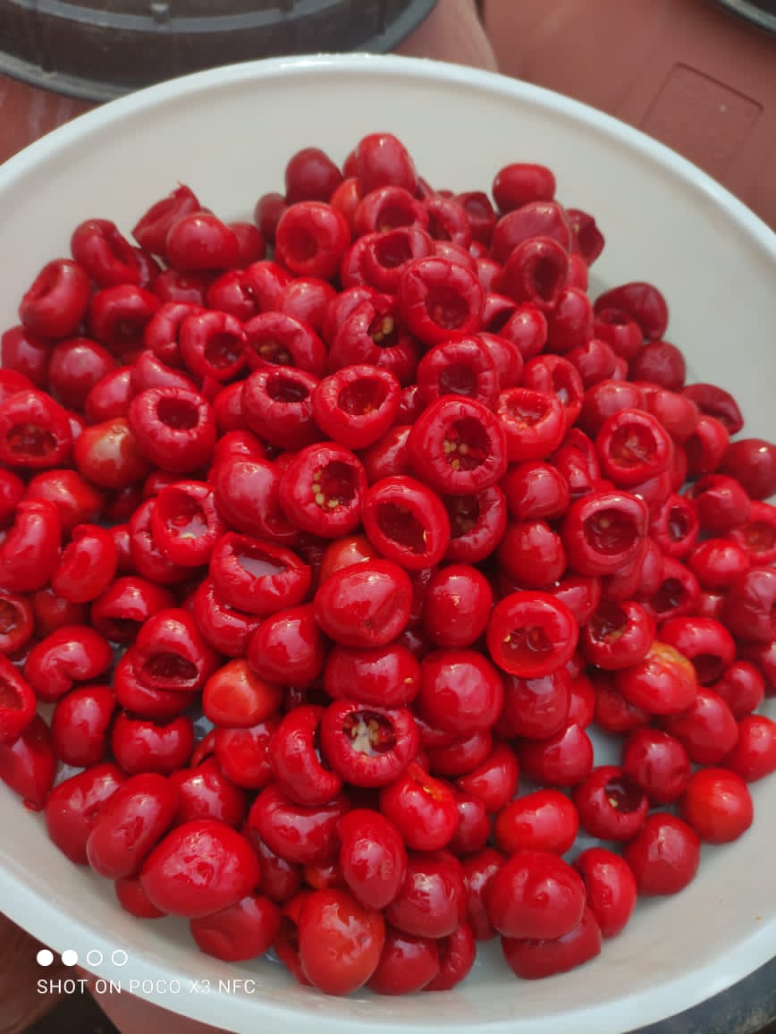 Cherry red pepper pitted